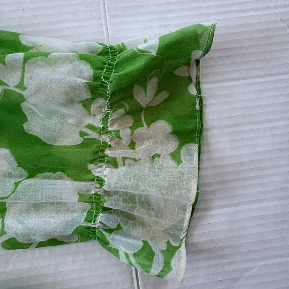 Vintage 60s Jack Bryan Floral Maxi Dress Green White S M - Picture 8 of 16